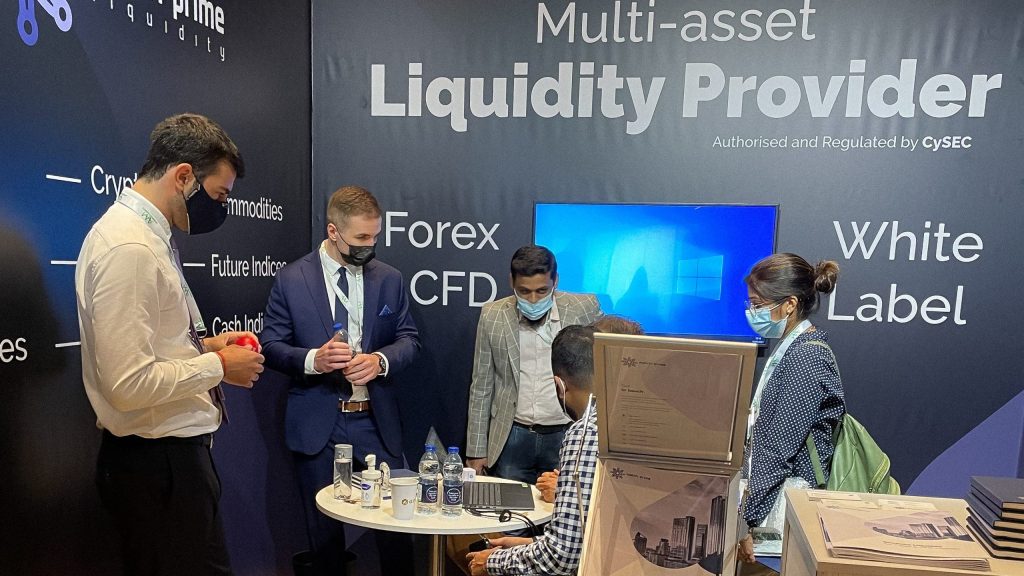 The representants of the Match-Prime regulated liquidity provider at iFX Expo Dubai 2021