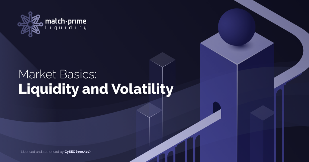 A cover of a blog post about liquidity and volatility in trading