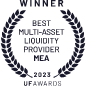 The logo of the Best Multi-Asset Liquidity Provider MEA award