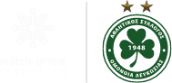 The logos of Omonoia FC and its sponsor Match-Prime Liquidity