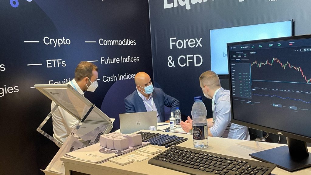 A photo from iFX Expo Dubai 2021 from the booth of the Match-Prime regulated liquidity provider